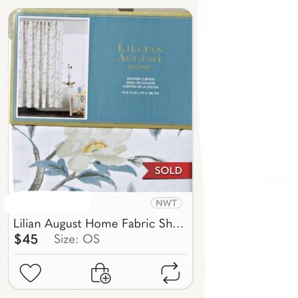 Lillian August Home Chevron print shower curtain sage green white gray LIKE NEW